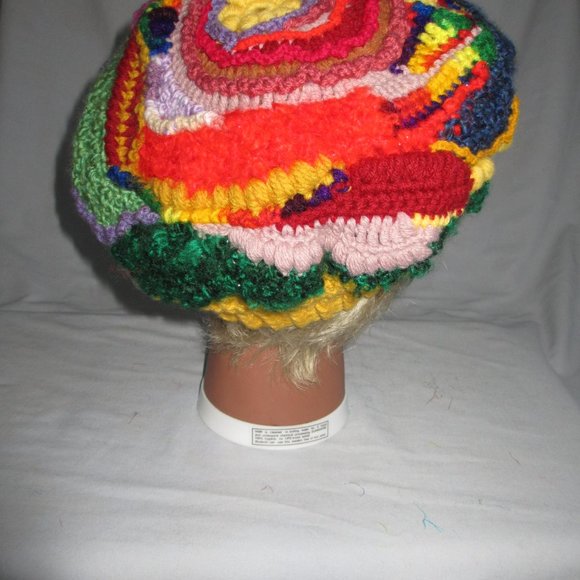 HAT Crochet NEW 2 PC SET Handmade Hat Size 20"-22" M SCARF Cap WOMEN`S beret - Picture 10 of 12